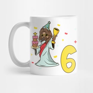 I am 6 with Jesus - kids birthday 6 years old Mug